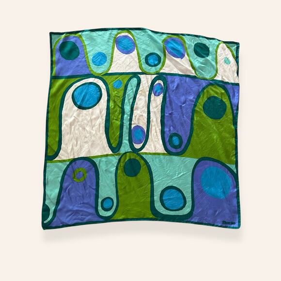 Vintage Neiman Marcus silk FIORIO square scarf made in Italy - Picture 2 of 6